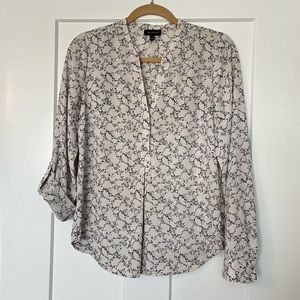 The Limited top rolled sleeves